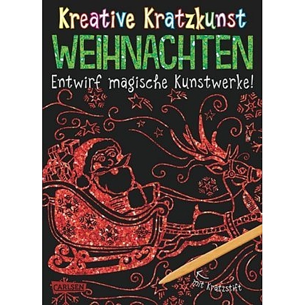 Weihnachten: Set mit 10 Kratzbildern, Anleitungsbuch und Holzstift / Kreative Kratzkunst Bd.4, Anton Poitier