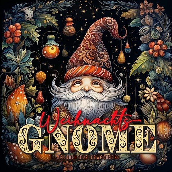 Weihnachts-Gnome Malbuch für Erwachsene, Monsoon Publishing, Musterstück Grafik