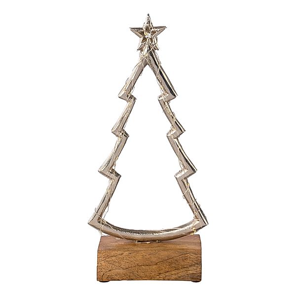 Weihnachtsbaum LUMEN aus Aluminium mit LED, silber (Grösse: gross)