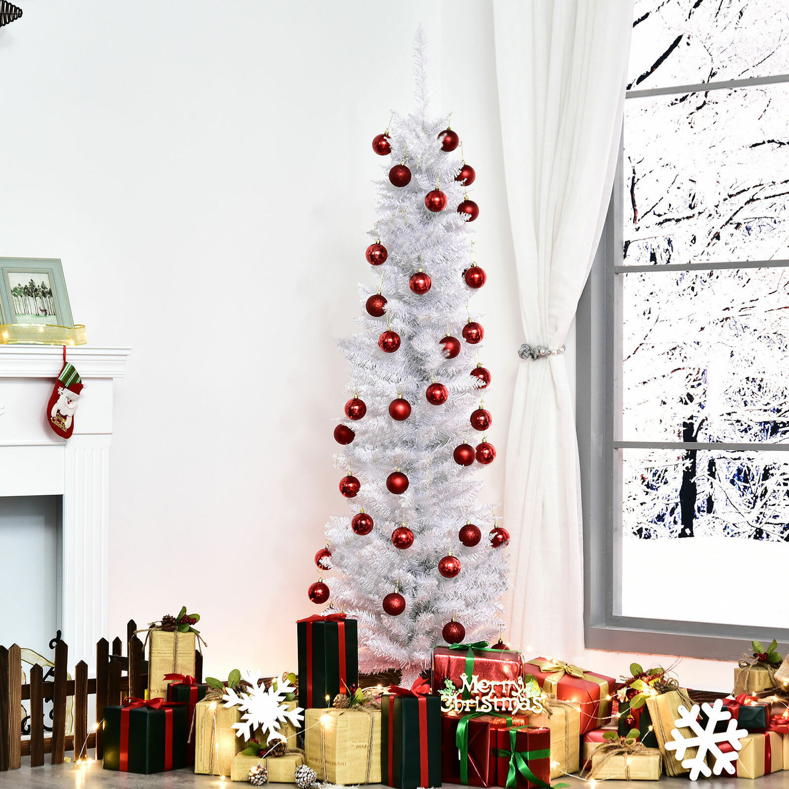 Weihnachtsbaum mit Kunststoffständer Farbe: weiß | Weltbild.de