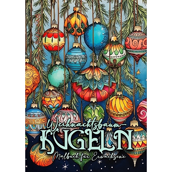 Weihnachtsbaumkugeln Malbuch für Erwachsene, Monsoon Publishing, Musterstück Grafik