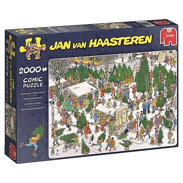 Weihnachtsbaummarkt (Puzzle), Jan Van Haasteren