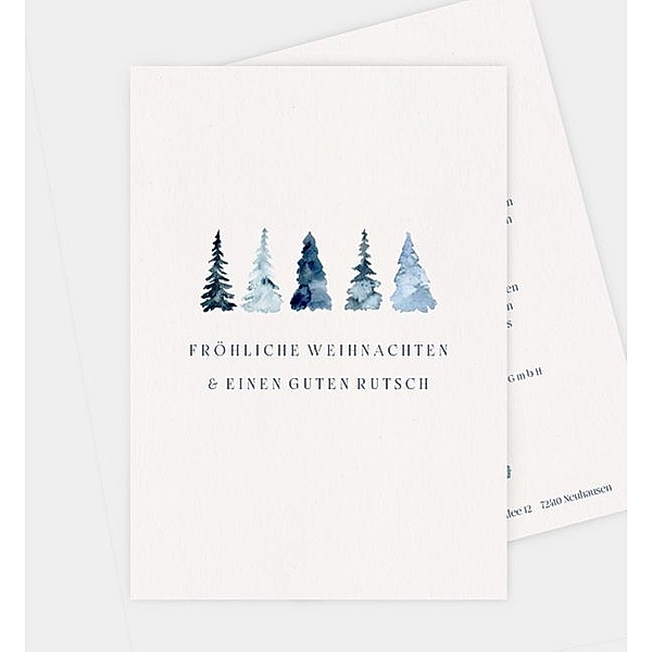 Weihnachtskarte Baumreigen, Postkarte hoch (120 x 170mm)
