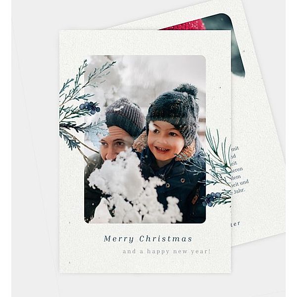 Weihnachtskarte Fichtenzweig, Postkarte hoch (120 x 170mm)