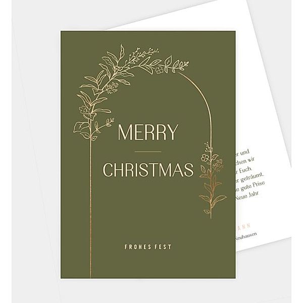 Weihnachtskarte Fioritura, Postkarte hoch (120 x 170mm)