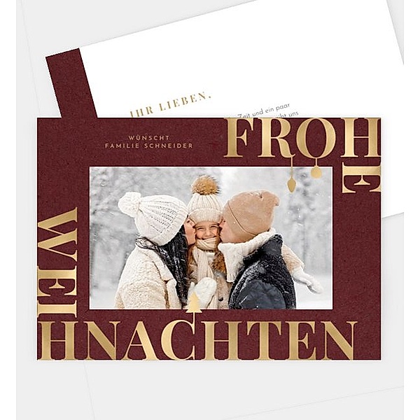 Weihnachtskarte Frohlockende Zeit, Postkarte quer (170 x 120mm)