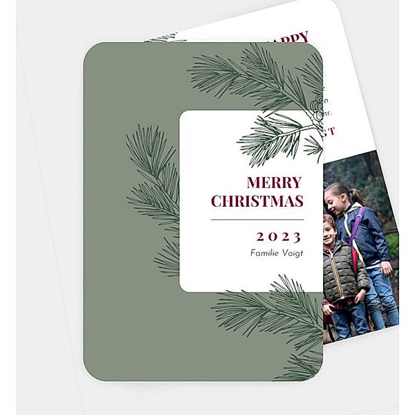 Weihnachtskarte Modern Christmas, Postkarte hoch (120 x 170mm)