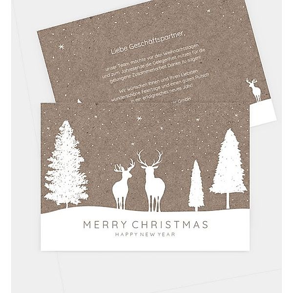 Weihnachtskarte Stille Nacht · Crafty, Postkarte quer (148 x 105mm)