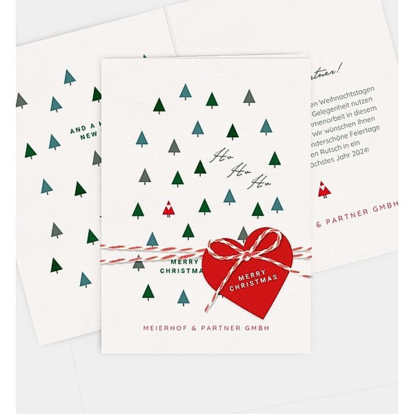Weihnachtskarte Waldsuche, Klappkarte hoch (105 x 148mm)