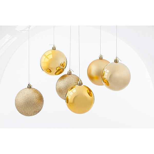 Weihnachtskugeln, Gold, 6er-Set