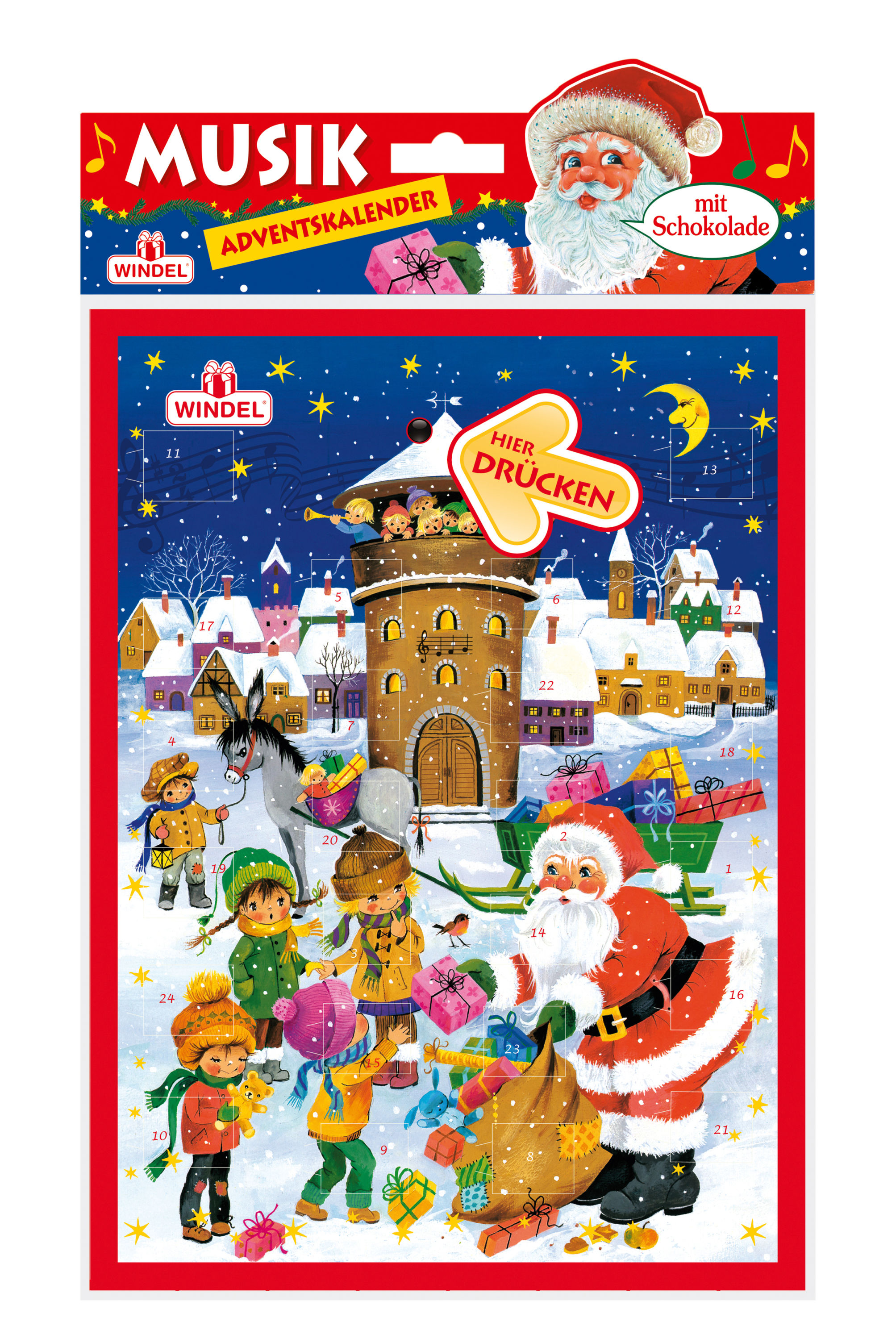 Weihnachtsmusik-Adventskalender mit Schokolade 2023 - Kalender bestellen