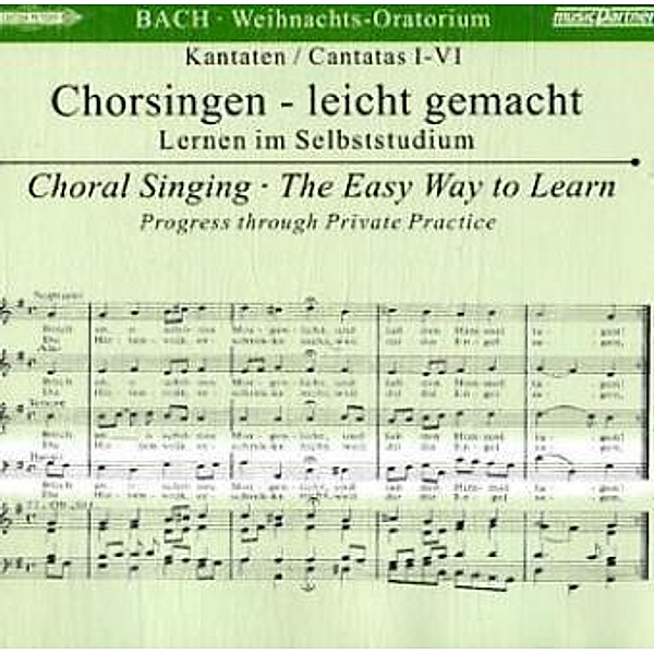 Weihnachtsoratorium, BWV 248, Chorstimme Bass,  2 Audio-CDs, Johann Sebastian Bach