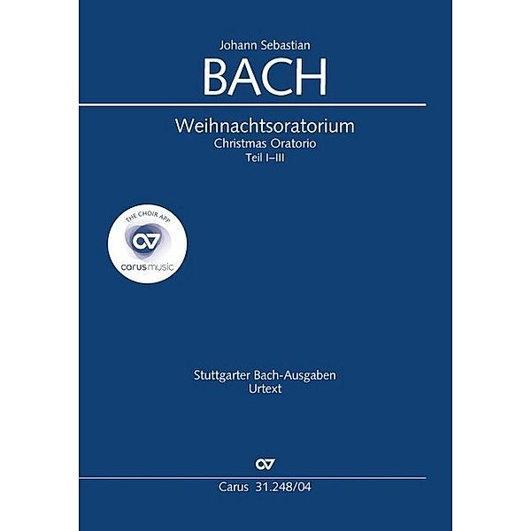 Weihnachtsoratorium (Klavierauszug deutsch), Johann Sebastian Bach