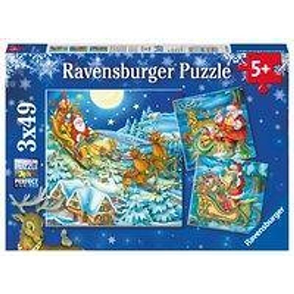 Weihnachtszauber. Puzzle 3 x 49 Teile