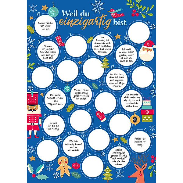 Weil du einzigartig bist - Der Rubbel-Adventskalender für Jungs, Sybille Beck