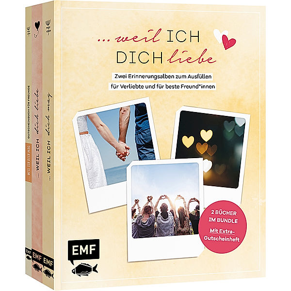 ...weil ich dich liebe - Zwei Bücher im Bundle: Erinnerungsalben für Verliebte und für beste Freund*innen