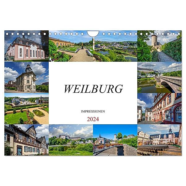 Weilburg Impressionen (Wandkalender 2024 DIN A4 quer), CALVENDO Monatskalender, Dirk Meutzner