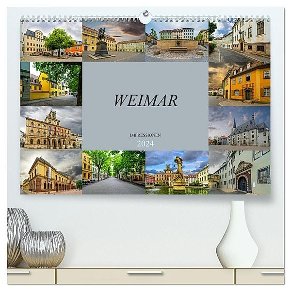 Weimar Impressionen (hochwertiger Premium Wandkalender 2024 DIN A2 quer), Kunstdruck in Hochglanz, Dirk Meutzner