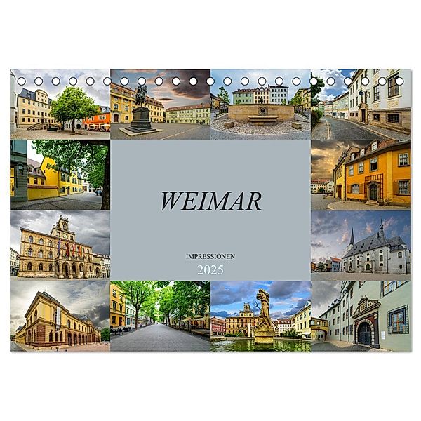 Weimar Impressionen (Tischkalender 2025 DIN A5 quer), CALVENDO Monatskalender, Calvendo, Dirk Meutzner