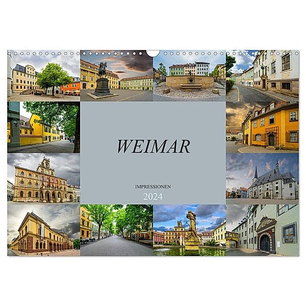 Weimar Impressionen (Wandkalender 2024 DIN A3 quer), CALVENDO Monatskalender, Dirk Meutzner