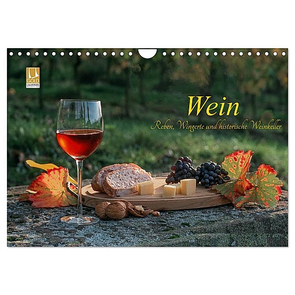 Wein - Reben, Wingerte und historische Weinkeller (Wandkalender 2024 DIN A4 quer), CALVENDO Monatskalender, Harald Pieta