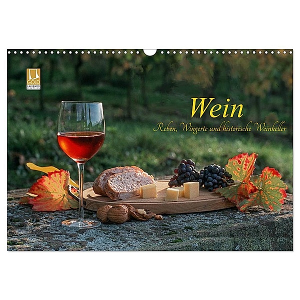 Wein - Reben, Wingerte und historische Weinkeller (Wandkalender 2024 DIN A3 quer), CALVENDO Monatskalender, Harald Pieta