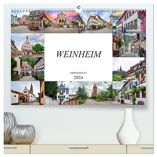 Weinheim Impressionen (hochwertiger Premium Wandkalender 2024 DIN A2 quer), Kunstdruck in Hochglanz, Dirk Meutzner
