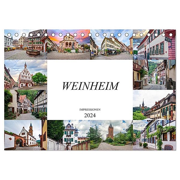 Weinheim Impressionen (Tischkalender 2024 DIN A5 quer), CALVENDO Monatskalender, Dirk Meutzner