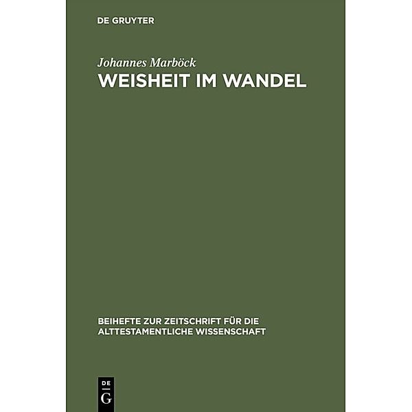 Weisheit im Wandel, Johannes Marböck