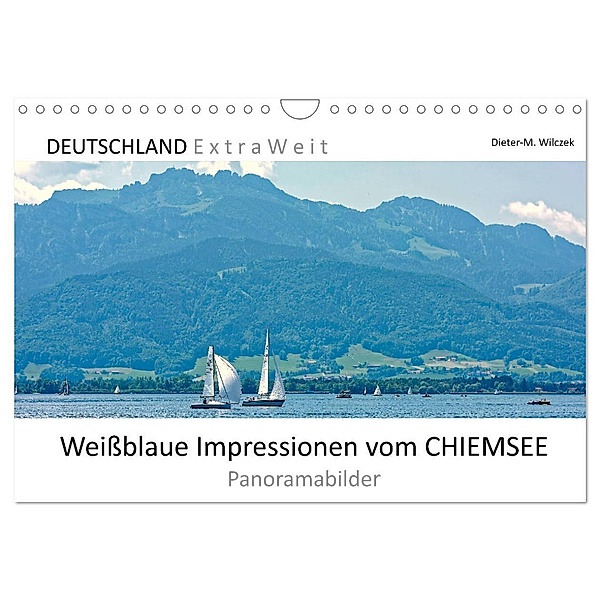 Weissblaue Impressionen vom CHIEMSEE Panoramabilder (Wandkalender 2024 DIN A4 quer), CALVENDO Monatskalender, Dieter-M. Wilczek
