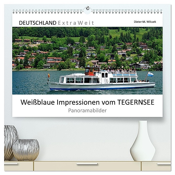 Weißblaue Impressionen vom Tegernsee (hochwertiger Premium Wandkalender 2025 DIN A2 quer), Kunstdruck in Hochglanz, Calvendo, Dieter Wilczek