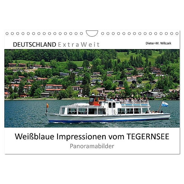 Weißblaue Impressionen vom TEGERNSEE Panoramabilder (Wandkalender 2024 DIN A4 quer), CALVENDO Monatskalender, Dieter Wilczek