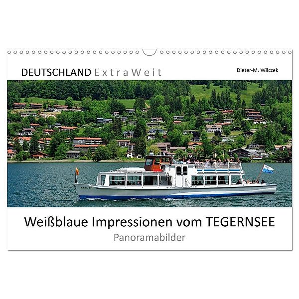 Weißblaue Impressionen vom TEGERNSEE Panoramabilder (Wandkalender 2024 DIN A3 quer), CALVENDO Monatskalender, Dieter Wilczek