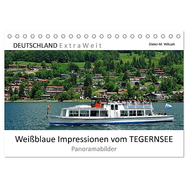 Weißblaue Impressionen vom TEGERNSEE Panoramabilder (Tischkalender 2024 DIN A5 quer), CALVENDO Monatskalender, Dieter Wilczek