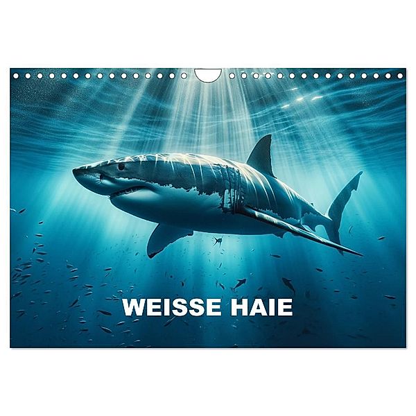Weisse Haie (Wandkalender 2024 DIN A4 quer), CALVENDO Monatskalender, Calvendo, Peter R. Stuhlmann
