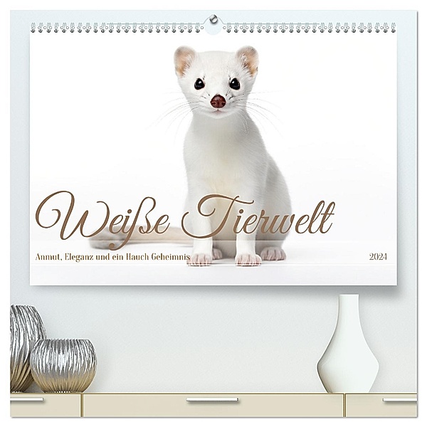 Weiße Tierwelt (hochwertiger Premium Wandkalender 2024 DIN A2 quer), Kunstdruck in Hochglanz, Daniela Tapper