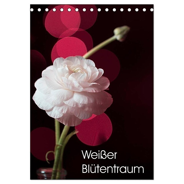 Weisser Blütentraum (Tischkalender 2024 DIN A5 hoch), CALVENDO Monatskalender, Ulrike Adam