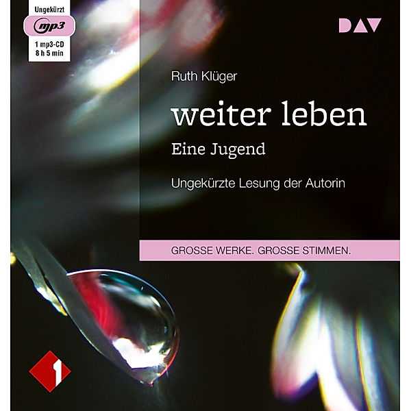 weiter leben. Eine Jugend,1 Audio-CD, 1 MP3, Ruth Klüger