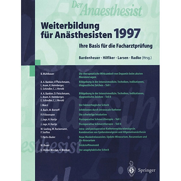 Weiterbildung für Anästhesisten 1997