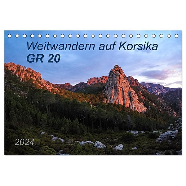 Weitwandern auf Korsika GR 20 (Tischkalender 2024 DIN A5 quer), CALVENDO Monatskalender, Carmen Vogel