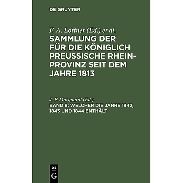 Welcher die Jahre 1842, 1843 und 1844 enthält