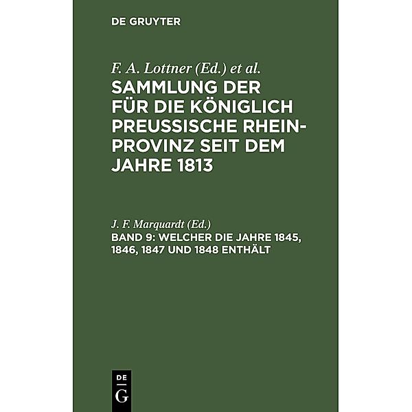 Welcher die Jahre 1845, 1846, 1847 und 1848 enthält