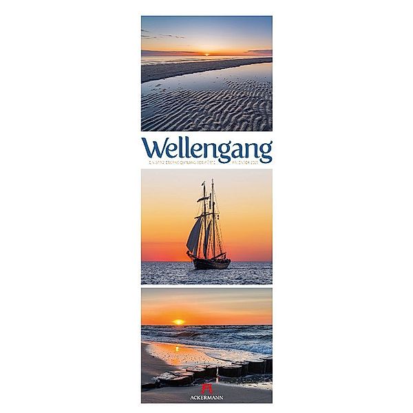 Wellengang - Ein Spaziergang entlang der Küste Triplet-Kalender 2025, Ackermann Kunstverlag