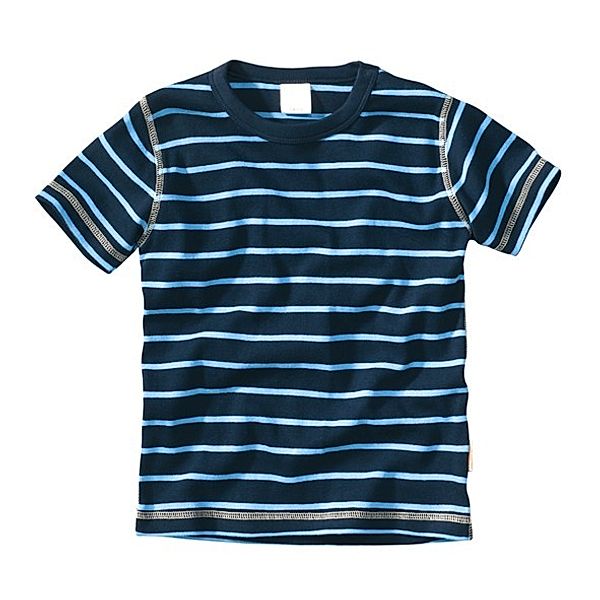 wellyou Kurzarm-Ringel-Shirt, blau-türkis, Größe 128/134