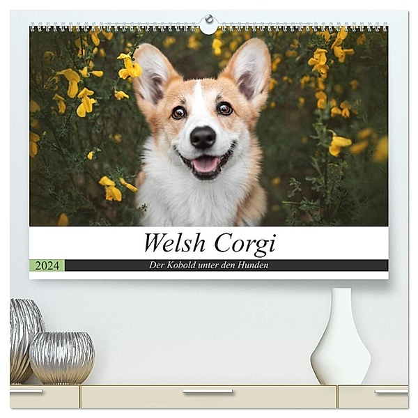Welsh Corgi - Der Kobold unter den Hunden (hochwertiger Premium Wandkalender 2024 DIN A2 quer), Kunstdruck in Hochglanz, Maria Ahrens