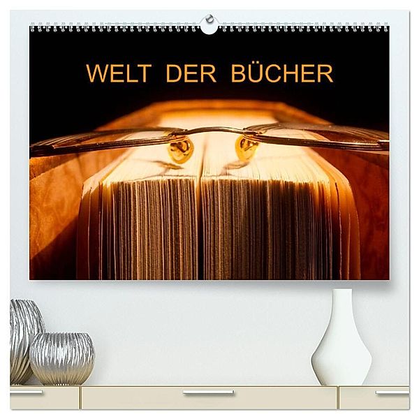 Welt der Bücher / CH-Version (hochwertiger Premium Wandkalender 2024 DIN A2 quer), Kunstdruck in Hochglanz, Thomas Jäger