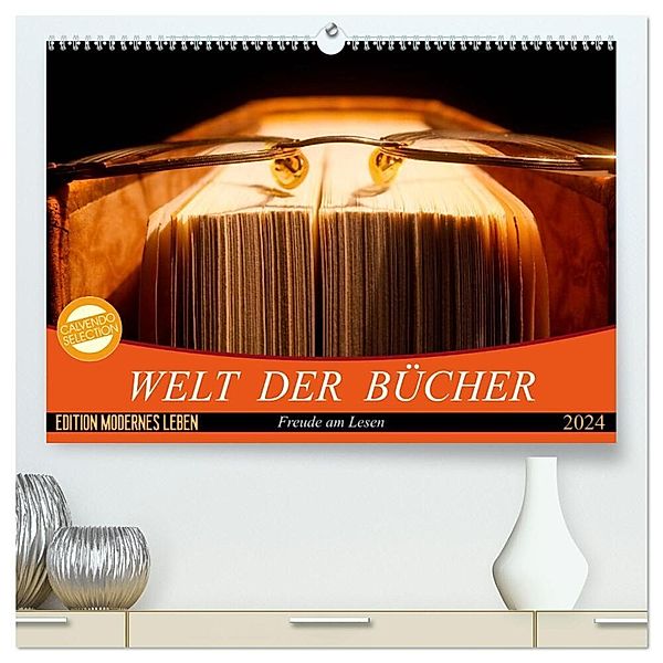 Welt der Bücher (hochwertiger Premium Wandkalender 2024 DIN A2 quer), Kunstdruck in Hochglanz, Anette/Thomas Jäger