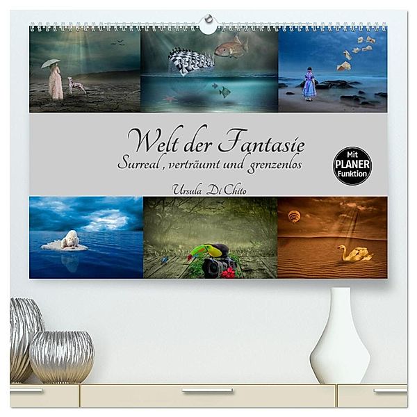 Welt der Fantasie - Surreal, verträumt und grenzenlos (hochwertiger Premium Wandkalender 2024 DIN A2 quer), Kunstdruck in Hochglanz, Ursula Di Chito