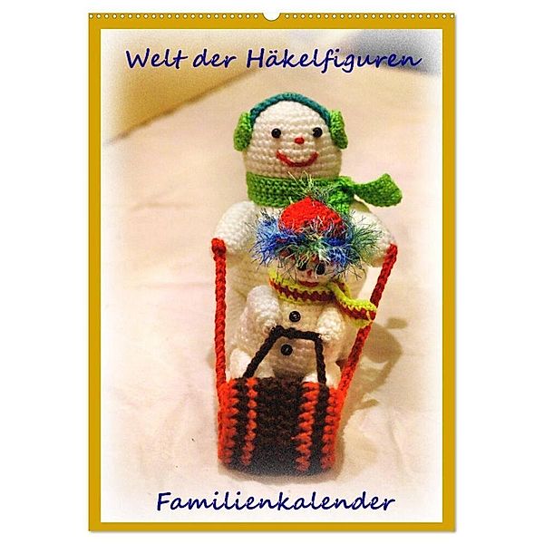 Welt der Häckelfiguren (Wandkalender 2024 DIN A2 hoch), CALVENDO Monatskalender, Helmut Schneller