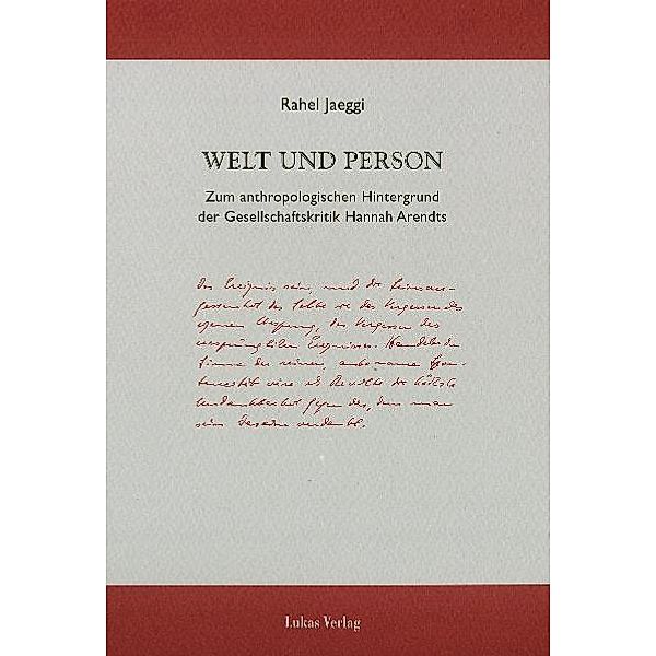 Welt und Person, Rahel Jaeggi